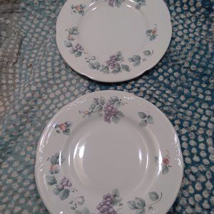 Two Pfaltzgraff Grapevine Pattern Salad Plates